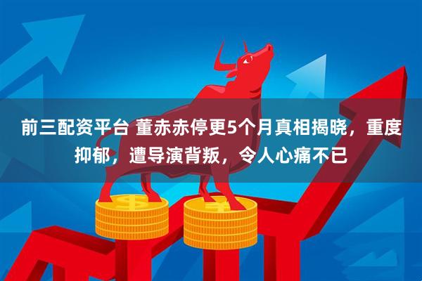 前三配资平台 董赤赤停更5个月真相揭晓，重度抑郁，遭导演背叛，令人心痛不已